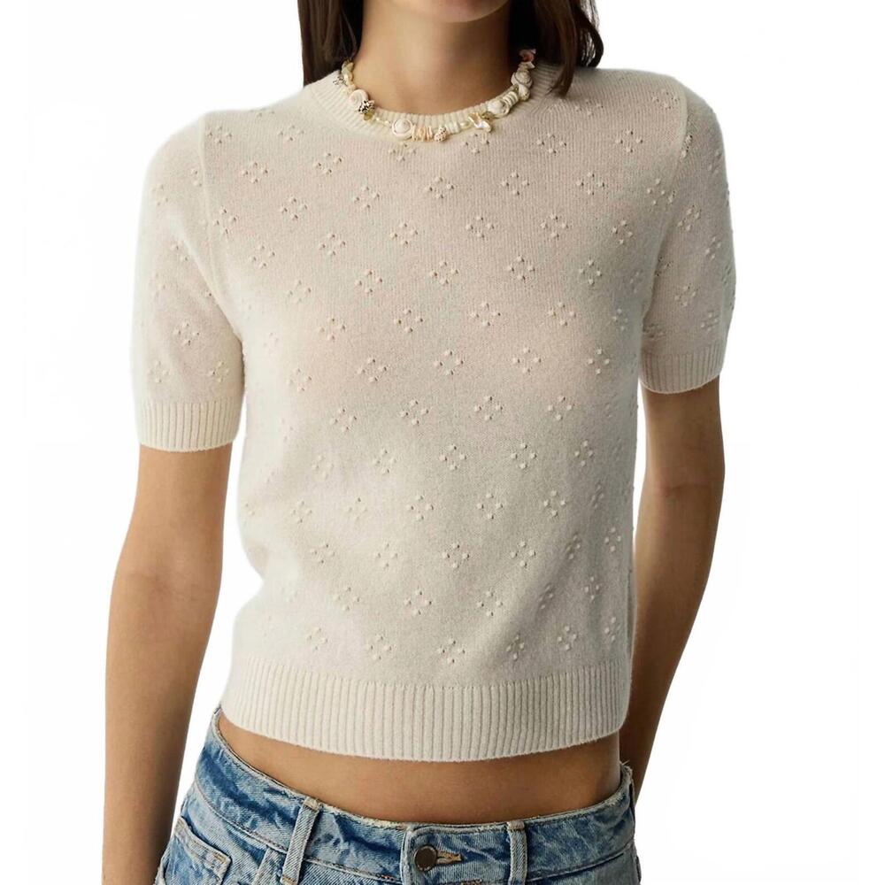 NEW GUEST IN RESIDENCE compass sweater tee in cream